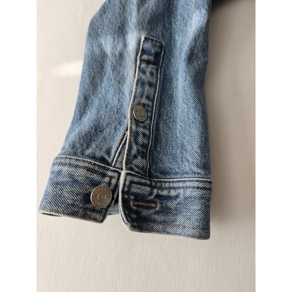 Madewell Denim Shorts Romper Long Sleeve Button-Up Jumpsuit XL - Picture 6 of 16